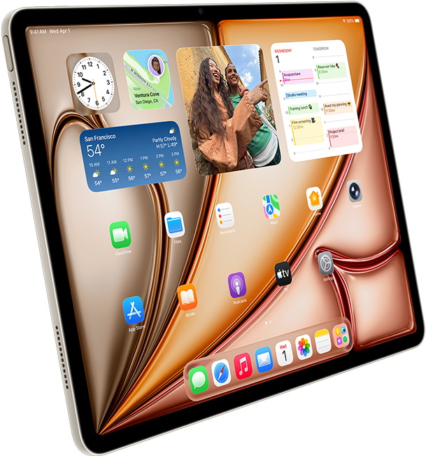 iPad Air v hviezdnej bielej farbe